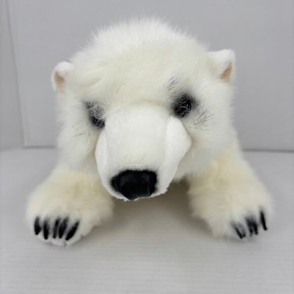 Folkmanis Polar Bear Cub Plush Puppet Full Body 14 Inch Realistic Stuffed Toy - Picture 2 of 10